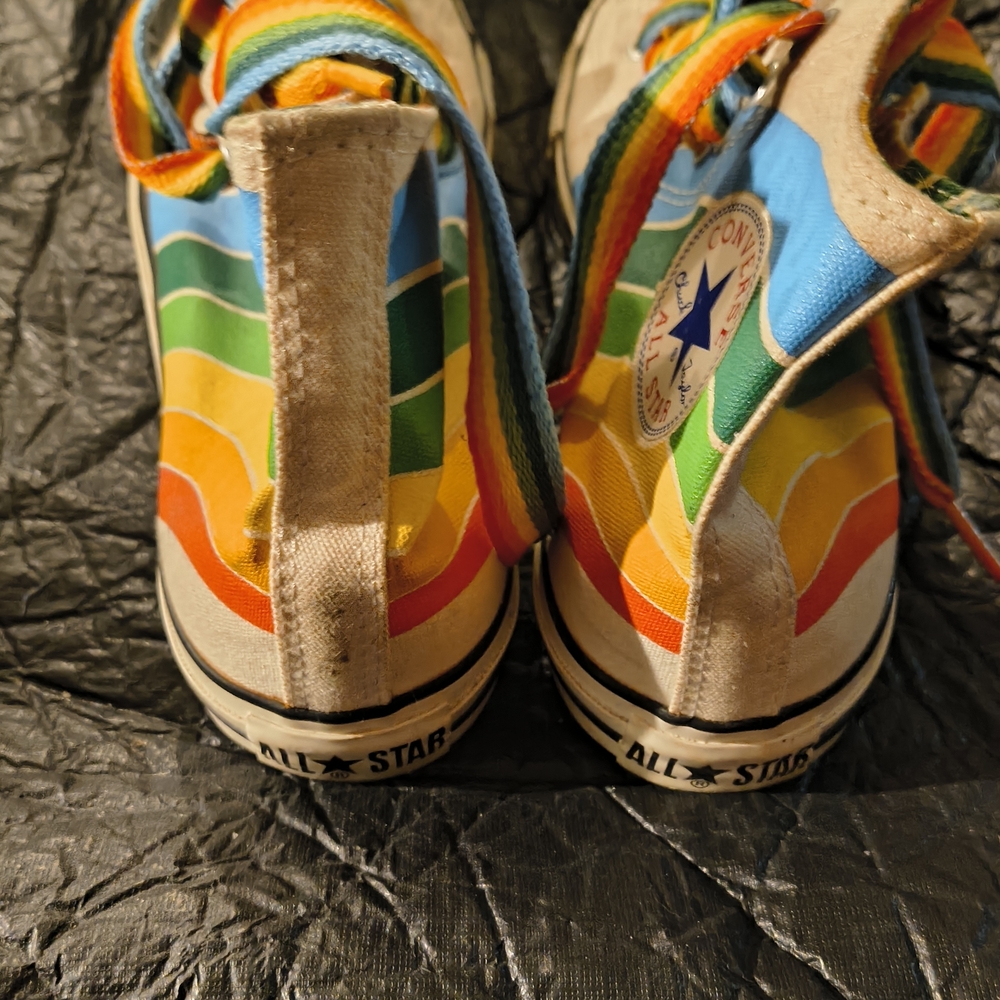 Converse Multicolor Rainbow High-Top Sneakers - Picture 4 of 5